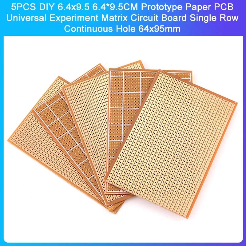 DIY 6.4x9.5 6.4x9.5cm Ÿ  PCB   Ʈ ȸ ,    , 64x95mm, 5 
